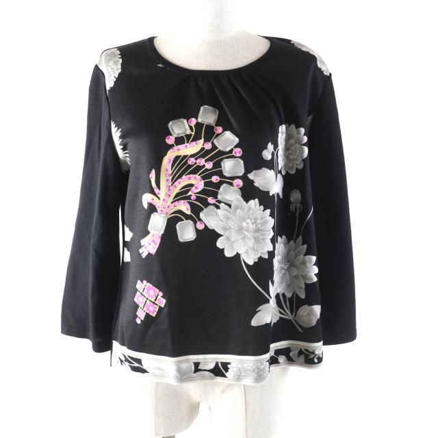 □極美品□ レオナール 七分袖セーター 42 極美品☆LEONARD