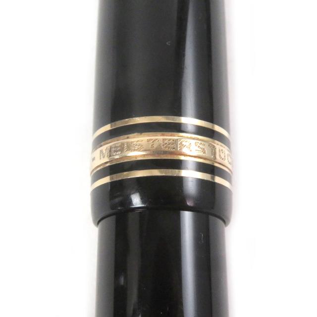 良品□MONTBLANC モンブラン 149 マイスターシュテュック ホワイトスター ペン先14C キャップ式 万年筆 ブラック ゴールド ドイツ製_6