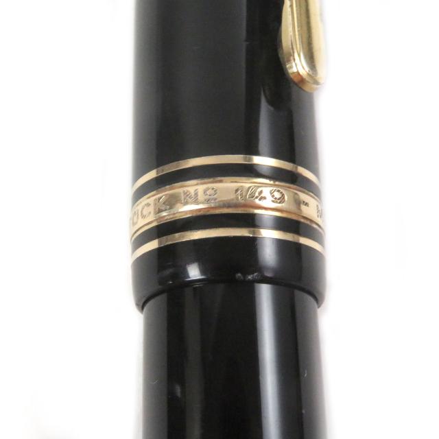 良品□MONTBLANC モンブラン 149 マイスターシュテュック ホワイトスター ペン先14C キャップ式 万年筆 ブラック ゴールド ドイツ製_7