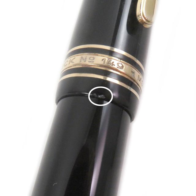 良品□MONTBLANC モンブラン 149 マイスターシュテュック ホワイトスター ペン先14C キャップ式 万年筆 ブラック ゴールド ドイツ製_9