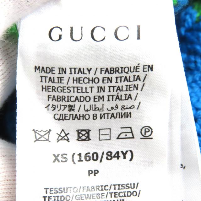 未使用品△GUCCI×adidas グッチ×アディダス 717722 ウール モヘア インターロッキングG ウェブライン ケーブルニット XS 伊製 正規品_5