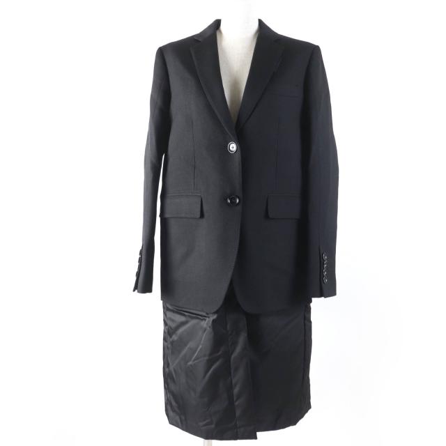 未使用品☆BURBERRY バーバリー バージンウール100％ ロング丈 デザイン コート ブラック 38 イタリア製 国内正規品 レディース