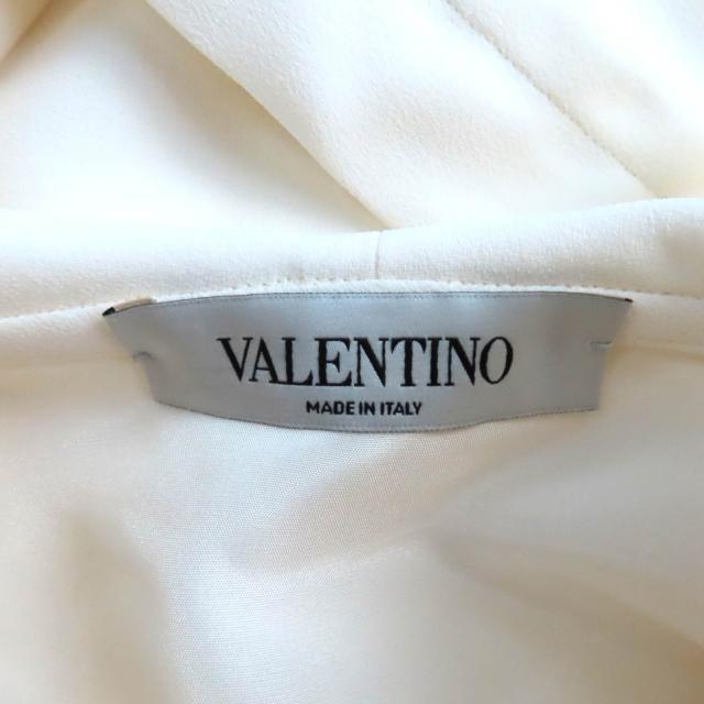 極美品★VALENTINO ヴァレンティノ 2021年製 WB3AE63067E フラワーモチーフ フード付 長袖 ワンピース チュニック アイボリー 36 正規品_5