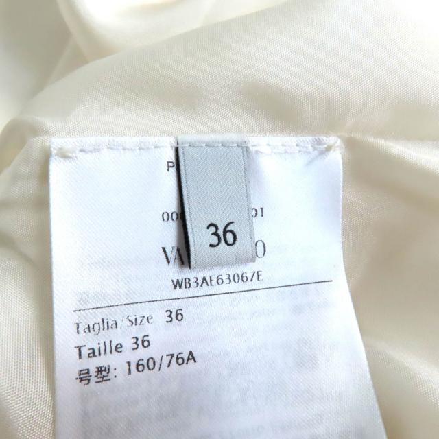極美品★VALENTINO ヴァレンティノ 2021年製 WB3AE63067E フラワーモチーフ フード付 長袖 ワンピース チュニック アイボリー 36 正規品_6