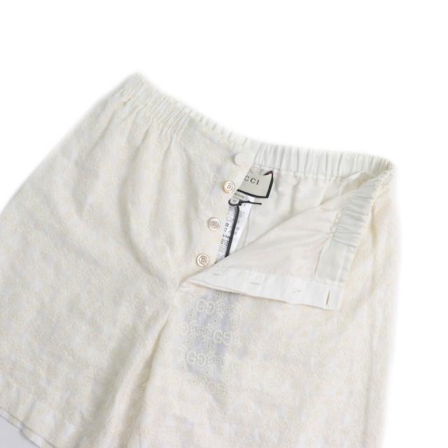 未当てはめる品★GUCCI グッチ 619507 綿織物100％ GG柄 スピード競技 遊撃手ズボン下 ボトムス 象牙色 42 イタリア製 定まり品 レディース