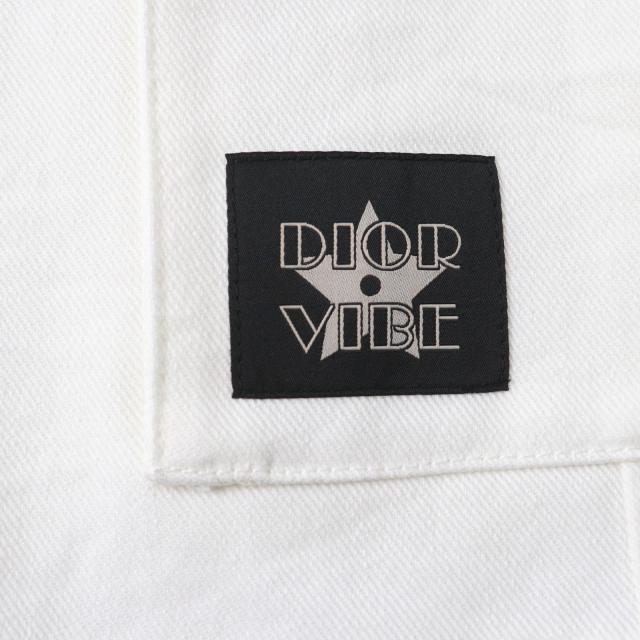 未使用品★Christian Dior クリスチャンディオール 247P41A3339 DIOR VIBE ロゴボタン付 デニム カーゴパンツ ホワイト 40 正規品_5
