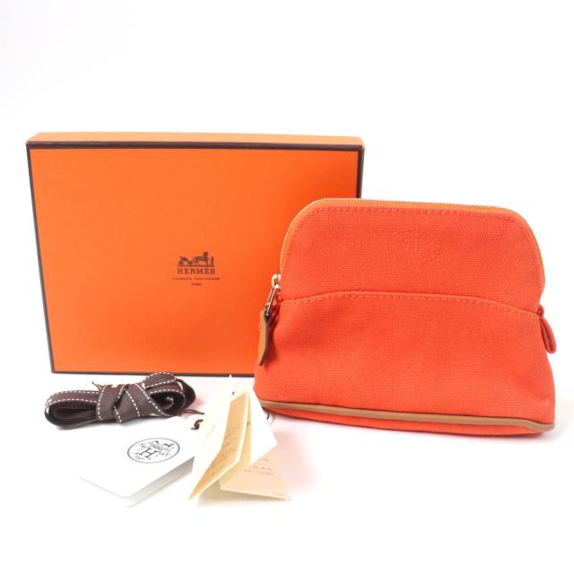 美品☆HERMES エルメス ボリードポーチ ミニミニ シルバー金具 Hロゴ 