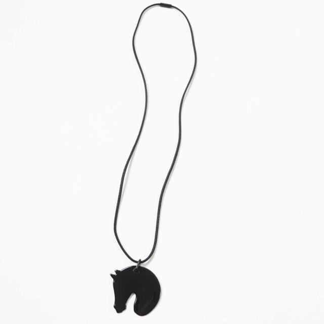 極美品◎HERMES エルメス タッタソールPM バックルの工房 ネックレス ペンダント GP エナメル ブルー ベージュ フランス製 レディース_4