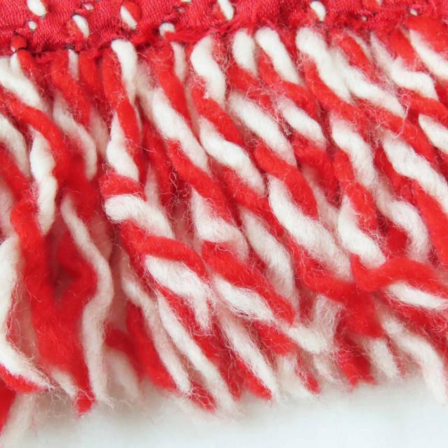 LOUIS VUITTONルイヴィトン マフラー レッド×ホワイト LOUIS VUITTON