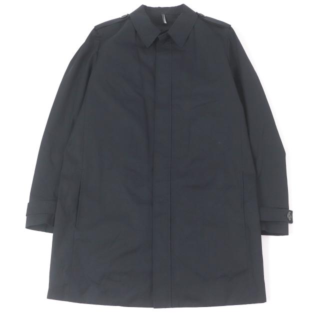 美品□Dior HOMME ディオールオム 363C357Z2175 ロゴボタン エポレット付き ステンカラーコート ブラック 48 イタリア製 正規品 メンズ