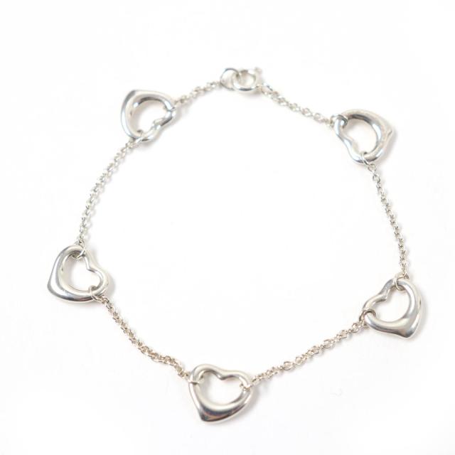 美品☆TIFFANY&Co. ティファニー オープンハート 5P ブレスレット 