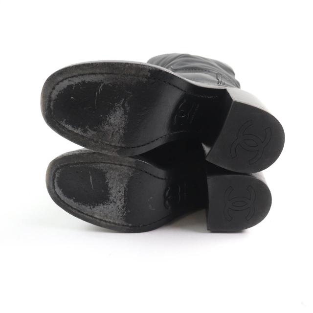 美品☆CHANEL シャネル G39614 サイドココマーク ラウンドトゥ