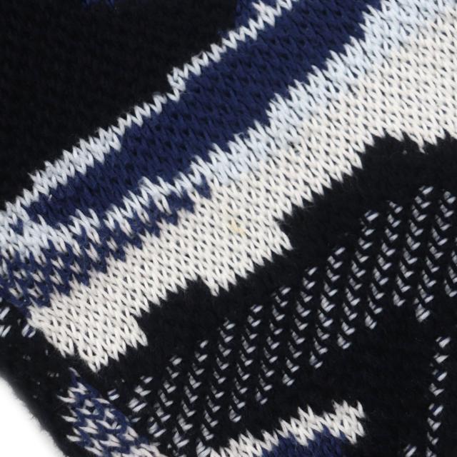 美品▼LOUIS VUITTON ルイヴィトン 20SS カモピケジャガード クルーネック ニットセーター ネイビー マルチ S イタリア製 正規品 メンズ_8