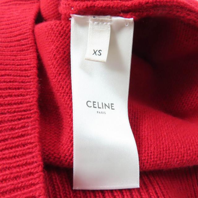 美品☆CELINE セリーヌ 2A65P152I カシミヤ100％ サルキー刺? クルー
