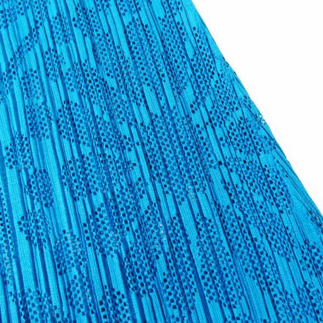 極美品◎PLEATS PLEASE プリーツプリーズ イッセイミヤケ PP51-JT633 カットワーク フレンチスリーブ チュニック ライトブルー 3 日本製_5
