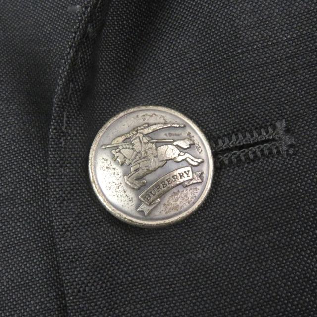 良品□BURBERRY LONDON バーバリーロンドン モヘア混 エンブレムメタルボタン ダブルジャケット グレー 88-76-160/A3 日本製 正規品