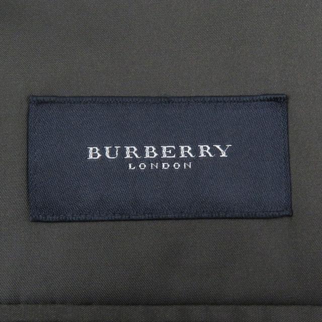 良品□BURBERRY LONDON バーバリーロンドン モヘア混 エンブレムメタルボタン ダブルジャケット グレー 88-76-160/A3 日本製 正規品