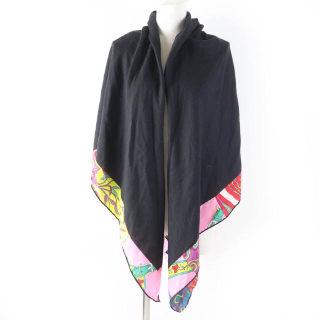 良品 HERMES エルメス カレジェアン アマゾンの祭典 カシミヤ シルク