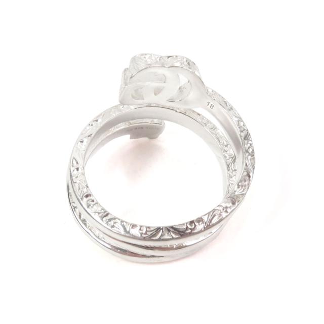 極 美品 GUCCI グッチ ダブルG モチーフ リング シルバー925 18号