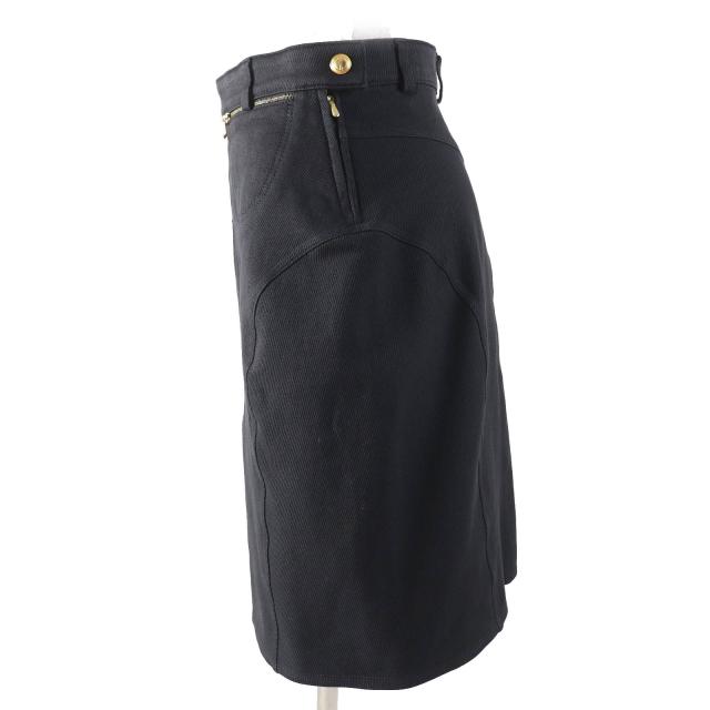 美品△GUCCI グッチ コットン トムフォード期 ロゴボタン サイドジップ