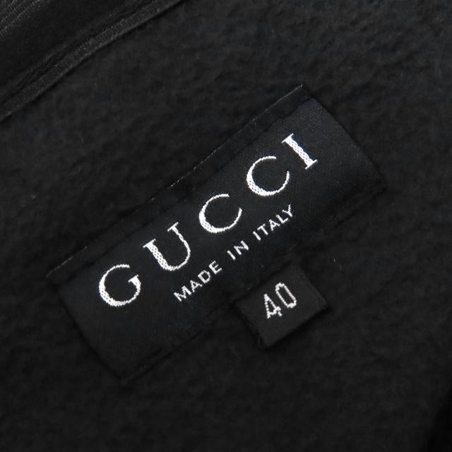 美品△GUCCI グッチ コットン トムフォード期 ロゴボタン サイドジップ