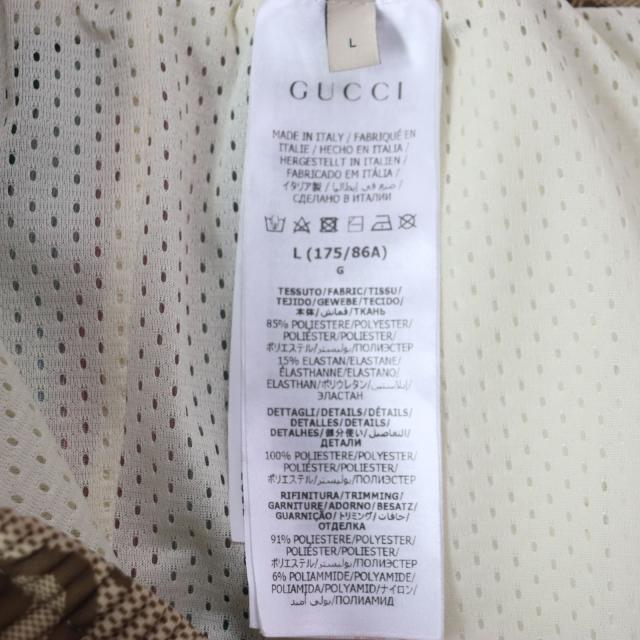 美品▼GUCCI グッチ 22SS 715192 Jumbo GG Jogging Pant ジャンボGG ウェブストライプ ジョギングパンツ ブラウン系 L 正規品 メンズ_6