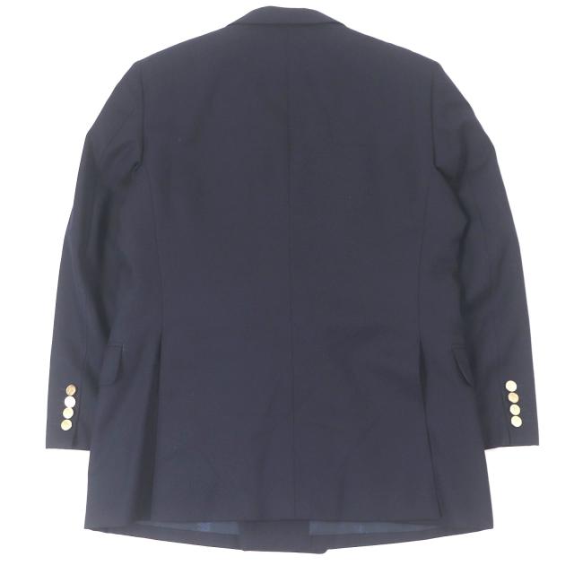 美品□Burberrys バーバリー タスマニアウール エンブレムメタルボタン ダブルジャケット 紺ブレザー ネイビー 94-84-165/AB4 メンズ