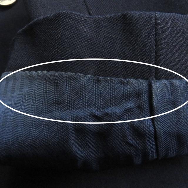 美品□Burberrys バーバリー タスマニアウール エンブレムメタルボタン ダブルジャケット 紺ブレザー ネイビー 94-84-165/AB4 メンズ