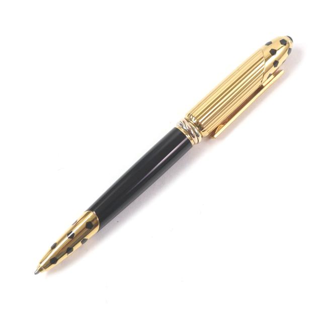美品□Cartier カルティエ パンテール・ドゥ・カルティエ トリニティ ツイスト式 ボールペン ゴールド ブラック ケース付き フランス製 42,240円