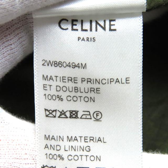 未使用品△CELINE セリーヌ 23SS 2W860494M コットン100％ カモフラージュ 迷彩柄 ハーネス パーカーコート モッズコート 44 正規品_8
