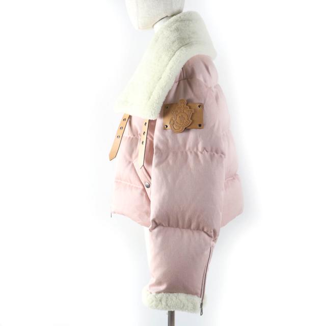 極美品☆モンクレール ジーニアス 1 JWアンダーソン 22-23AW PENYGARDER ロゴレザーパッチ ムートン使い ダウンジャケット 1 正規品 ダウンジャケット