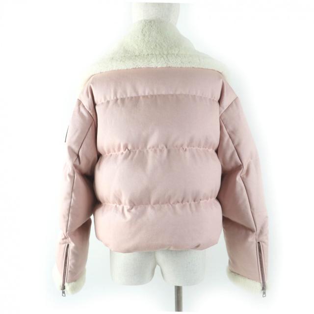 極美品☆モンクレール ジーニアス 1 JWアンダーソン 22-23AW PENYGARDER ロゴレザーパッチ ムートン使い ダウンジャケット 1 正規品 ダウンジャケット