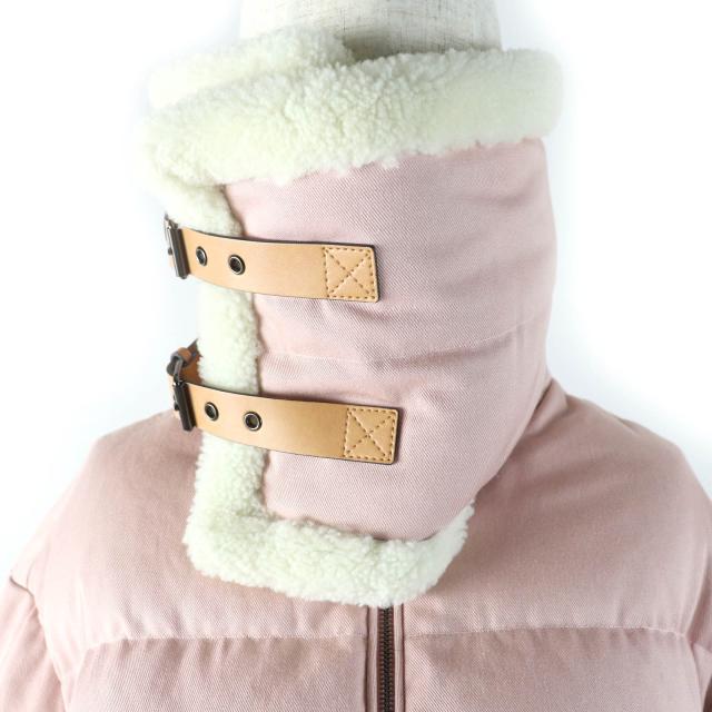 極美品☆モンクレール ジーニアス 1 JWアンダーソン 22-23AW PENYGARDER ロゴレザーパッチ ムートン使い ダウンジャケット 1 正規品 ダウンジャケット