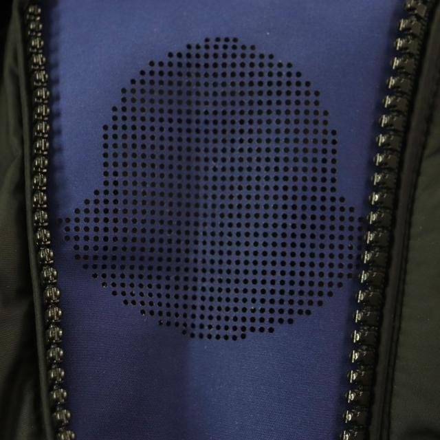 美品▼MONCLER モンクレール 19-20AW LAVEDA ラヴェダ フード・ラバーワッペン付き WZIPUP ダウンジャケット ブラック 1 正規品 メンズ