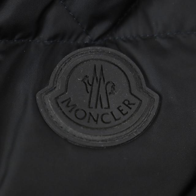 美品▼MONCLER モンクレール 19-20AW LAVEDA ラヴェダ フード・ラバーワッペン付き WZIPUP ダウンジャケット ブラック 1 正規品 メンズ