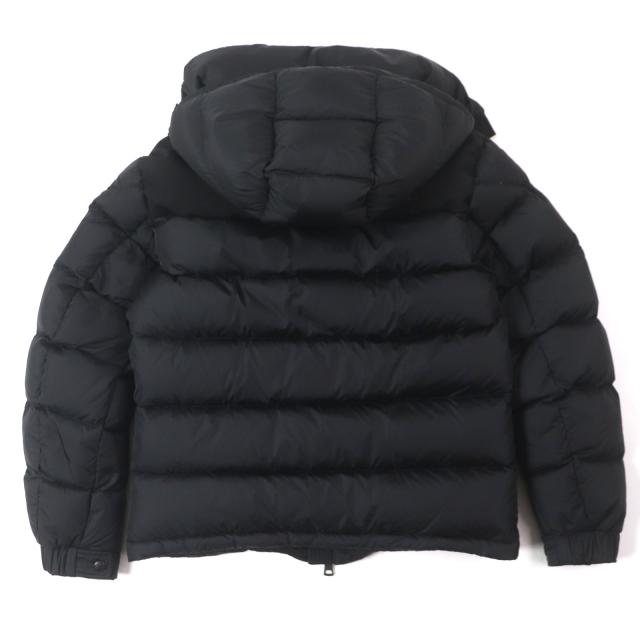 美品▼MONCLER モンクレール 19-20AW LAVEDA ラヴェダ フード・ラバーワッペン付き WZIPUP ダウンジャケット ブラック 1 正規品 メンズ