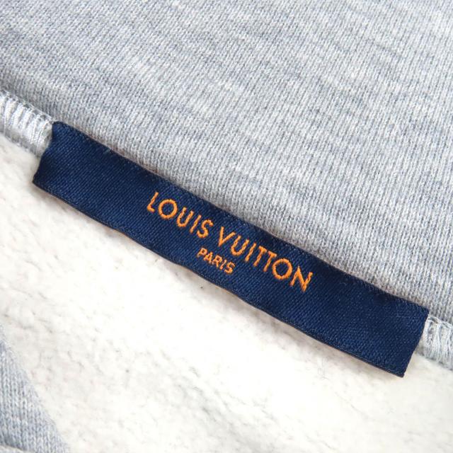 美品△LOUIS VUITTON ルイヴィトン 21AW ネオンワーキングマン コットン100％ ロゴプリント プルオーバー フーディ パーカー S 正規品_5
