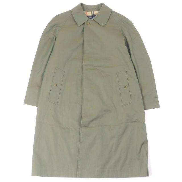 美品□Burberrys バーバリー ヴィンテージ 裏ノバチェック柄 ロング スプリングコート ステンカラーコート 玉虫色 92-170 メンズ