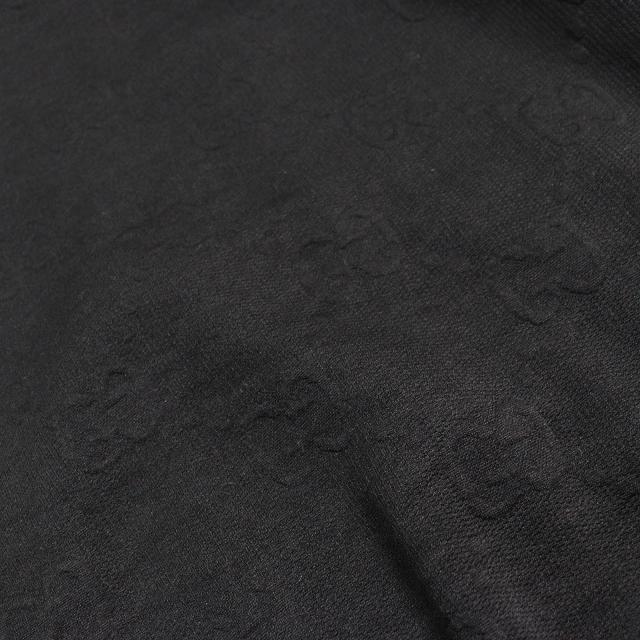 極美品△GUCCI グッチ 661783 GGエンボス GGロゴジャージージャカード ジップアップ フーディー オーバーサイズ パーカー 黒 XS 正規品_5