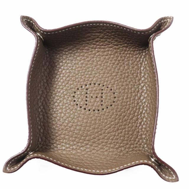 美品◎HERMES エルメス ヴィド ポッシュ ミニ ミーズ・エ・ルランス・デスク トリヨンクレマンス シルバー金具 エトゥープ D刻印 仏製