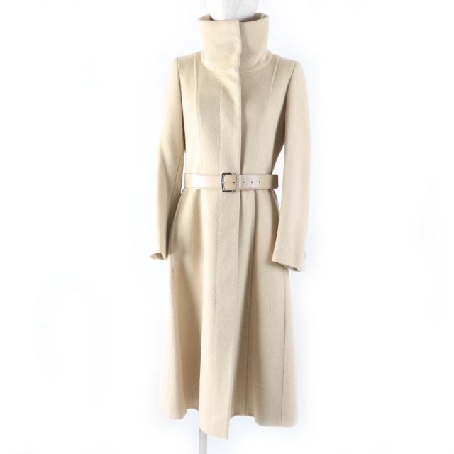 ☆Maxmaraマックスマーラ☆キャメル100% フード付きコート 白タグ リアルト