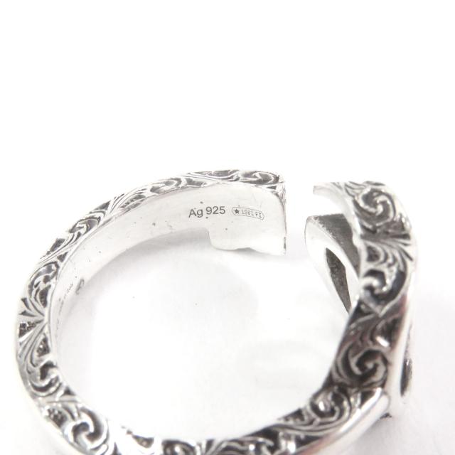 美品□GUCCI グッチ 627760 アラベスク キーモチーフ GGロゴ リング・指輪 SV925 シルバー 15 イタリア製 総重量5.73g メンズオススメ_2