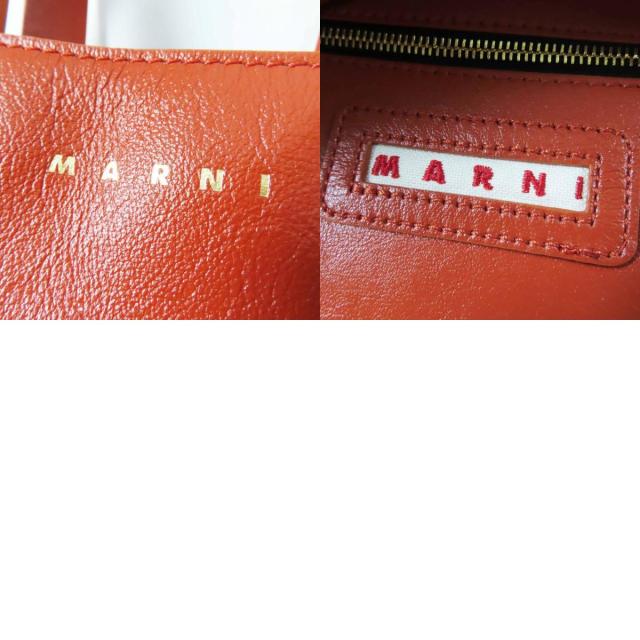 極美品◎MARNI マルニ MUSEO MINI ミュゼオ ミニ キャンバス レザー 2WAY ハンド／ショルダーバッグ マルチ イタリア製 レディース