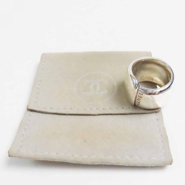 美品 シャネル CHANEL ロゴリング SV925 size13 極美品 シャネル