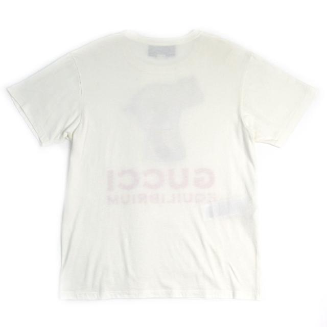 美品△GUCCI グッチ 615044 コットン100％ EQUILIBRIUM ピッグ刺繍 クルーネック 半袖Ｔシャツ オフホワイト マルチカラー XXS 正規品_1