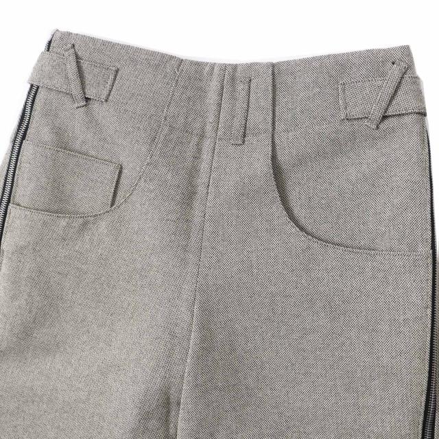 未使用品◎LOUIS VUITTON ルイヴィトン 23AW カシミヤ混 サイドZIP付き 7分丈 パンツ ベージュ系 32 イタリア製 正規品 レディース_1