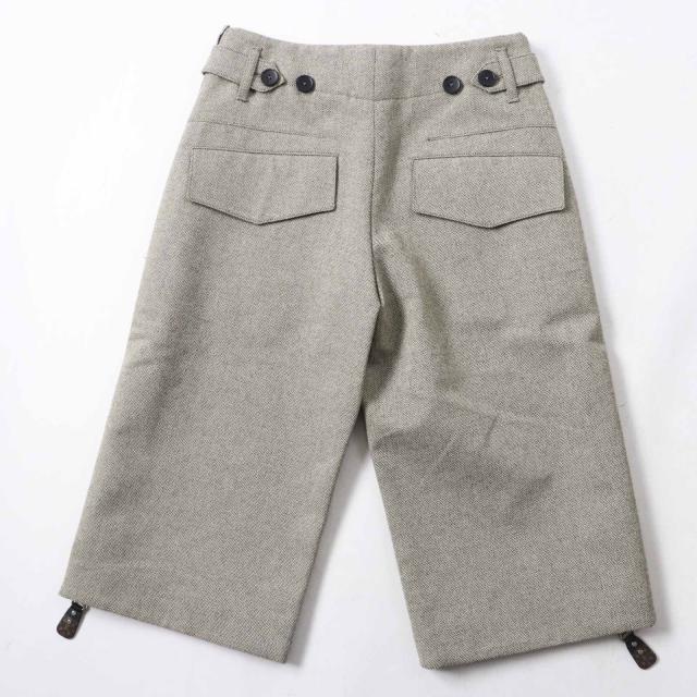 未使用品◎LOUIS VUITTON ルイヴィトン 23AW カシミヤ混 サイドZIP付き 7分丈 パンツ ベージュ系 32 イタリア製 正規品 レディース_2
