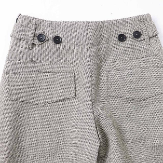 未使用品◎LOUIS VUITTON ルイヴィトン 23AW カシミヤ混 サイドZIP付き 7分丈 パンツ ベージュ系 32 イタリア製 正規品 レディース_3