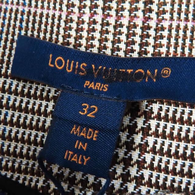 未使用品◎LOUIS VUITTON ルイヴィトン 23AW カシミヤ混 サイドZIP付き 7分丈 パンツ ベージュ系 32 イタリア製 正規品 レディース_7