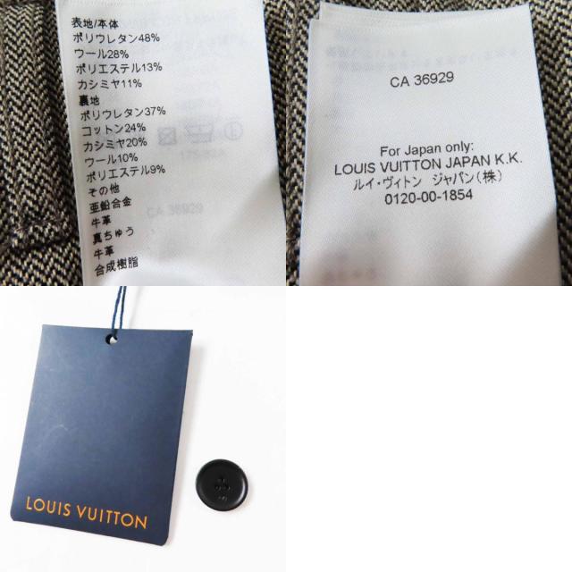 未使用品◎LOUIS VUITTON ルイヴィトン 23AW カシミヤ混 サイドZIP付き 7分丈 パンツ ベージュ系 32 イタリア製 正規品 レディース_9